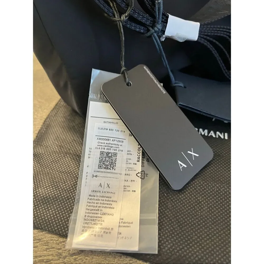 A|X Armani Exchange Blue Edition Messenger Crossbody Bag